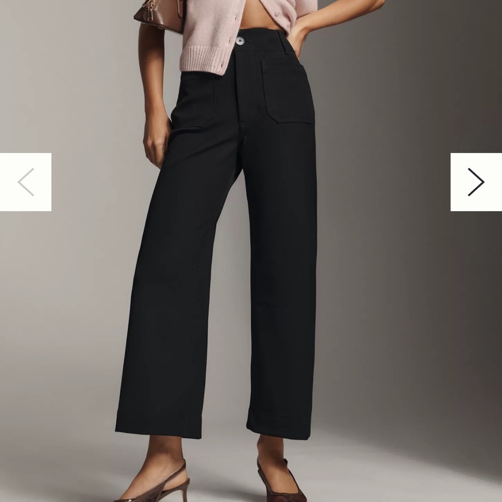 Anthropologie Maeve The Colette wide leg crop.